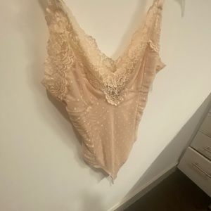Lace nude bodysuit